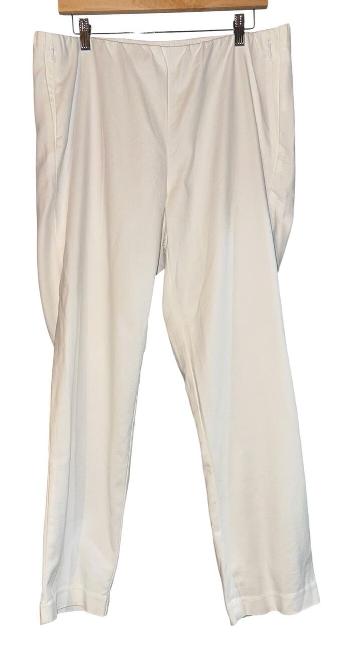 J Jill Cotton Blend Stretch Pull On Pants Women's 16 Beach Costal Classic Work